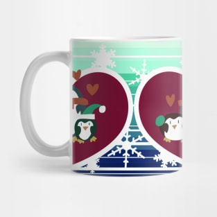 Holiday Penguins Mug